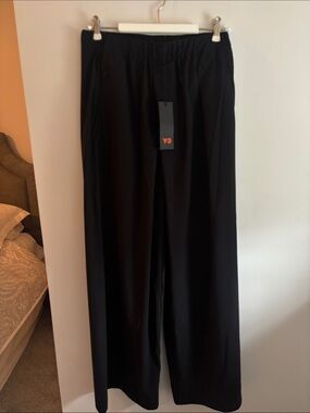 Y-3 Black Wide-Leg Women’s Wide leg Pants with Elastic Waist